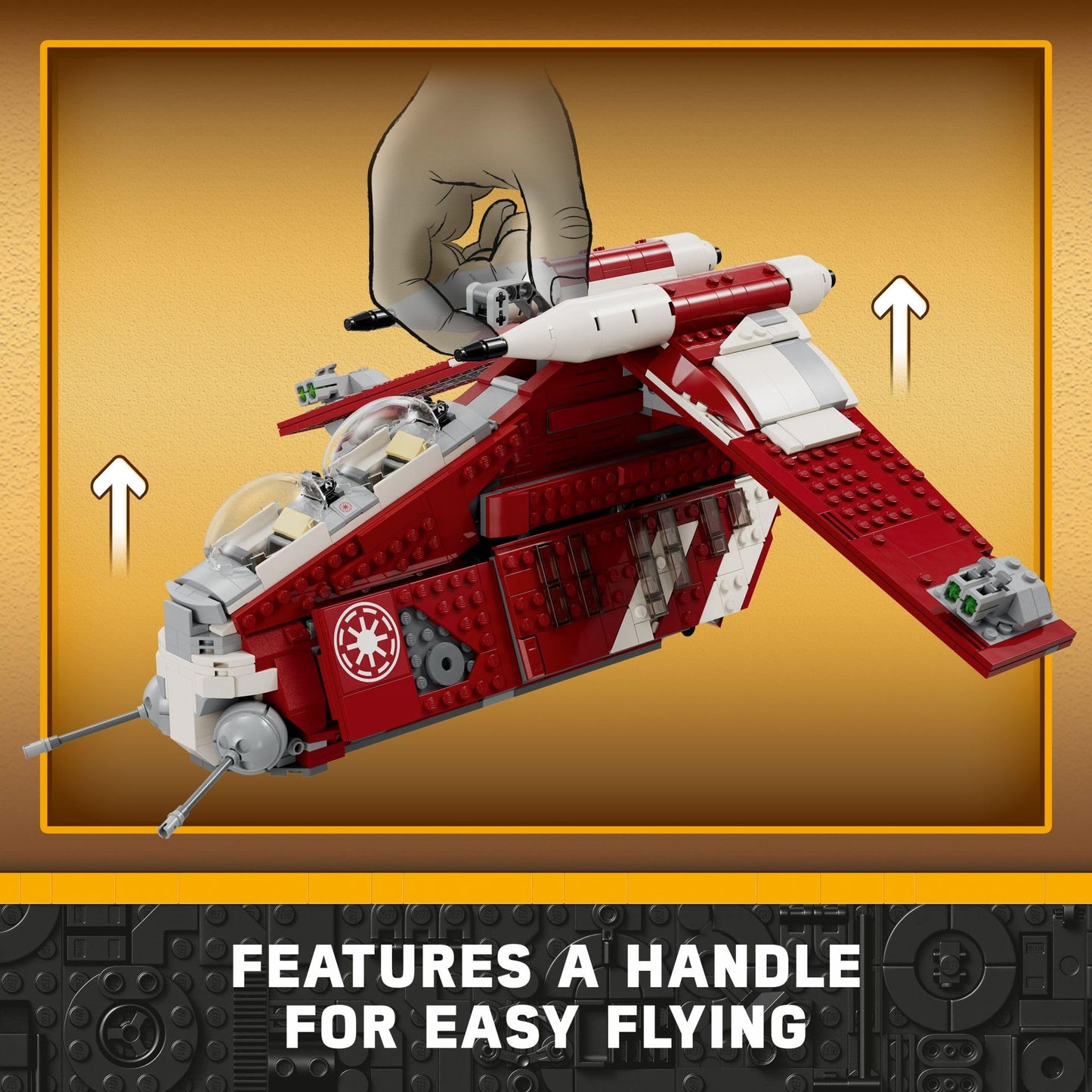 LEGO Star Wars: The Clone Wars Coruscant Guard Gunship - Buildable Star Wars Toy for 9 Year Olds - Gift Idea for Fans - Includes 3 Clone Trooper