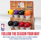 Franklin Sports NBA Standings Tracker - League Standings Board with Official NBA Team Mini Basketballs - Fun Fan Shop Décor for Bedrooms, Offices +