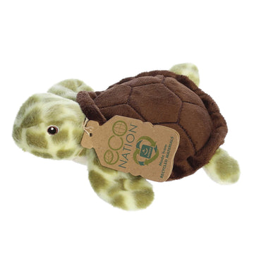 Aurora® Responsibly Made Eco Nation™ Eco Softies™ Sea Turtle Stuffed Animal - Ideal for Playtime Adventures - Perfect for Birthdays or Just Because