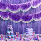 xo, Fetti Purple + Silver Scallop Fringe Banner | Birthday Decor, Party Backdrop, Disco Party, Whimsical, Iridescent Garland, Girly Glam, Kids Party
