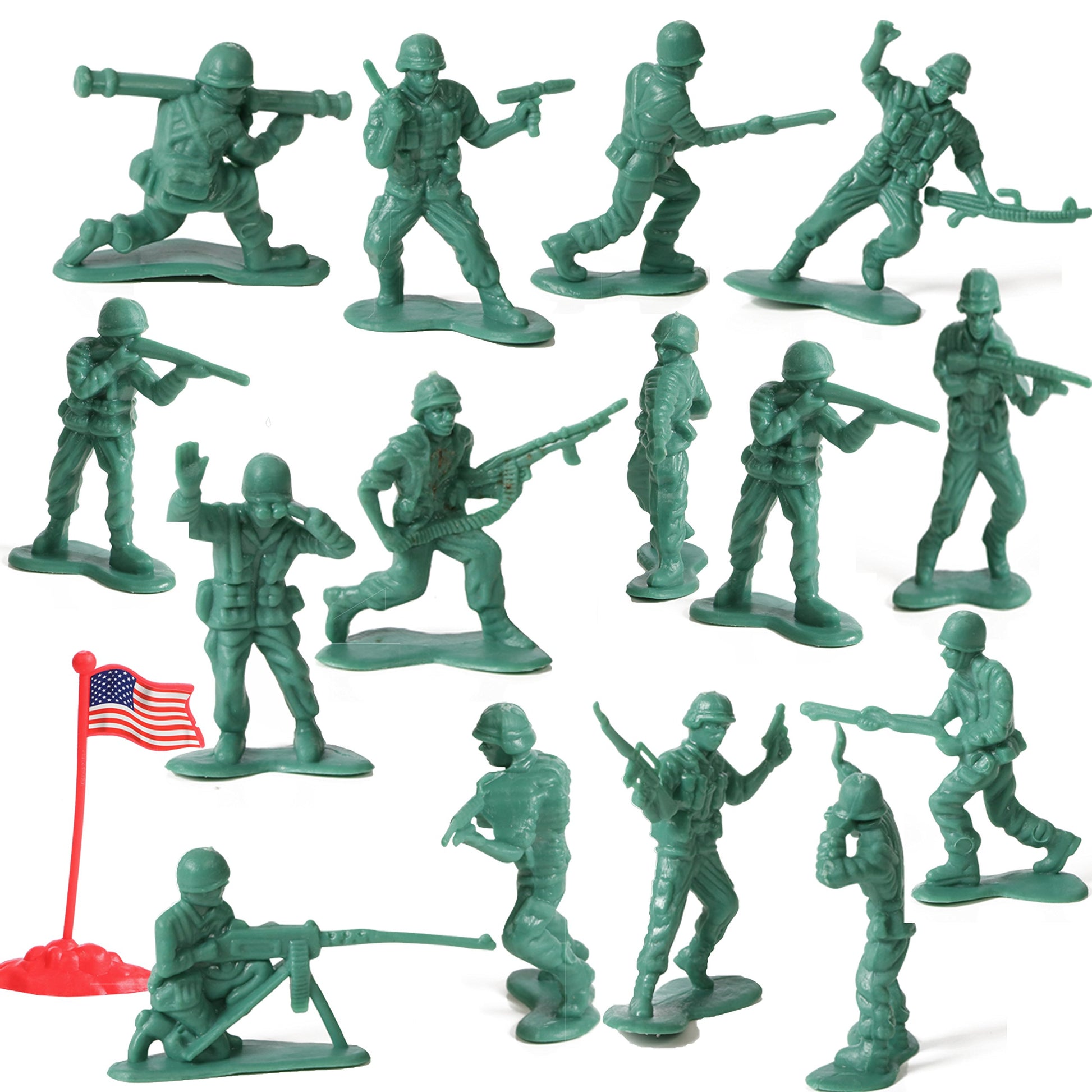 IQ Toys Huge 300 piece Military Base Set, 200 Soldiers & 100 Army Accessories in a Storage Container