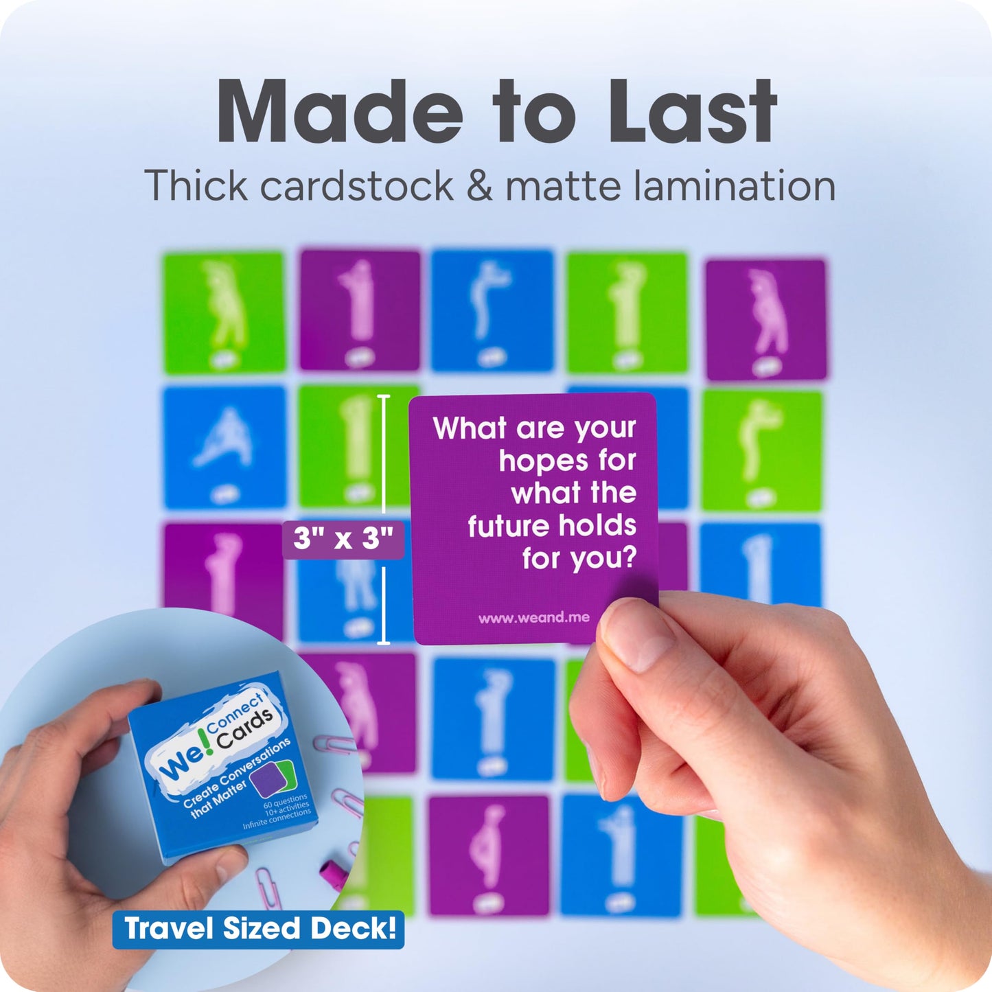 We! Connect Cards - Conversation Cards to Build Trust & Connection - Ideal Office Games, Ice Breakers & Educational Team Building Games - Featured by