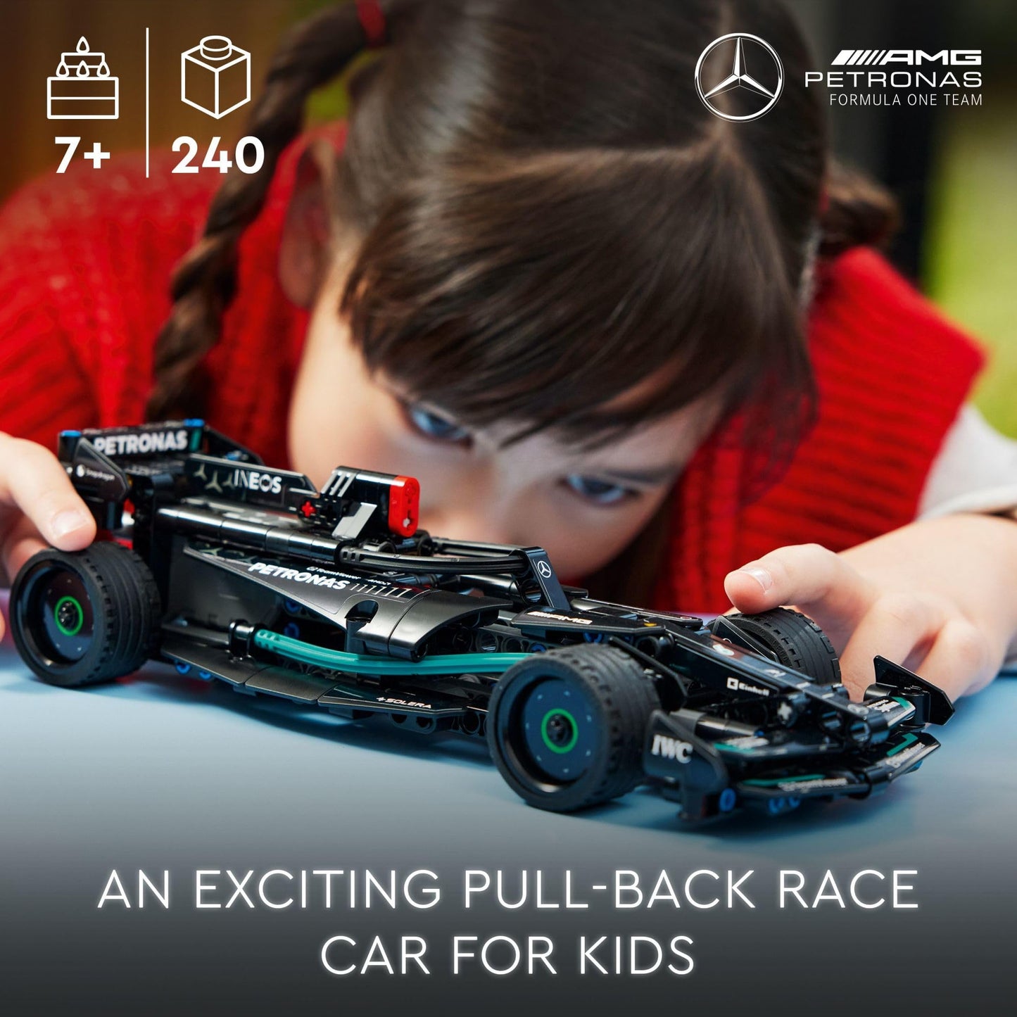 LEGO Technic Mercedes-AMG F1 W14 E Performance Pull-Back Car Toy, Vehicle Building Set for Boys and Girls, Mercedes Race Car Toy Model, Gift for Kids