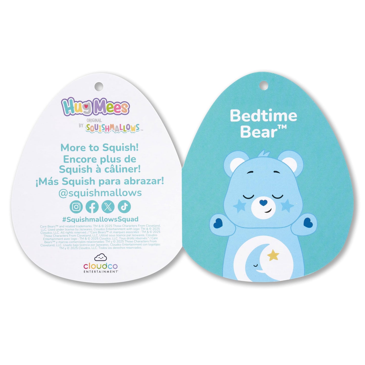 Squishmallows Original Care Bears 10in Bedtime Bear HugMees - Ultrasoft Official Jazwares Plush (Medium-Sized)