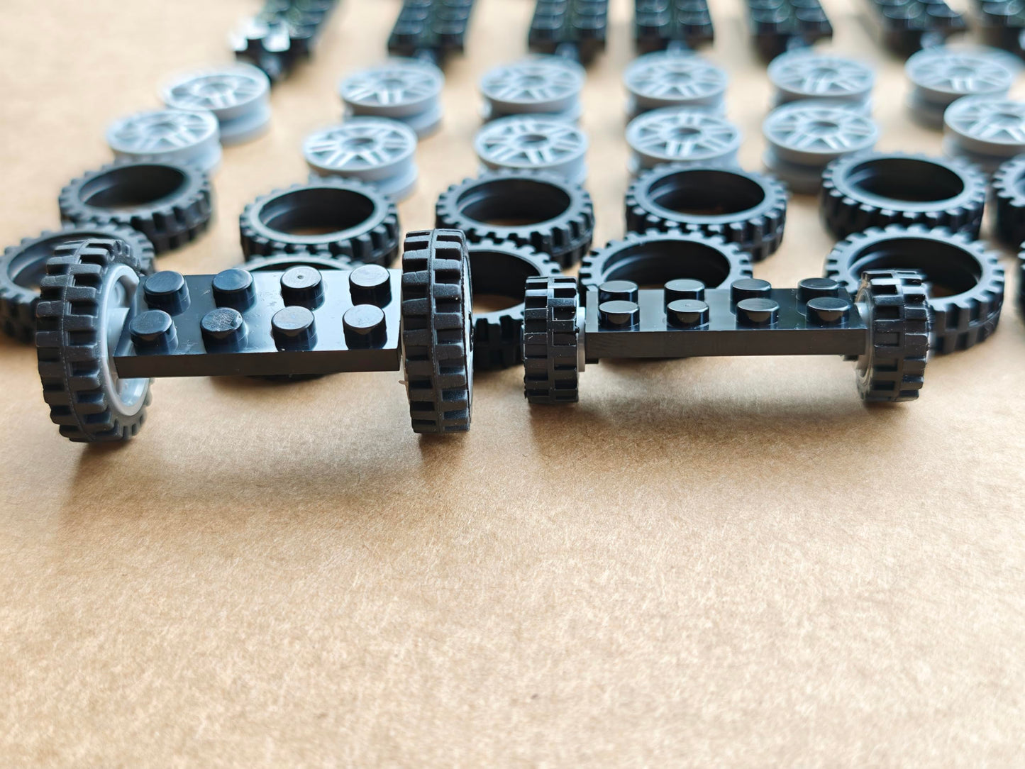 70 Pieces City Car Wheels and Axles Set,Car Parts Chassis Pieces Tires Building Blocks, Compatible with Lego for Kids Boys Toy