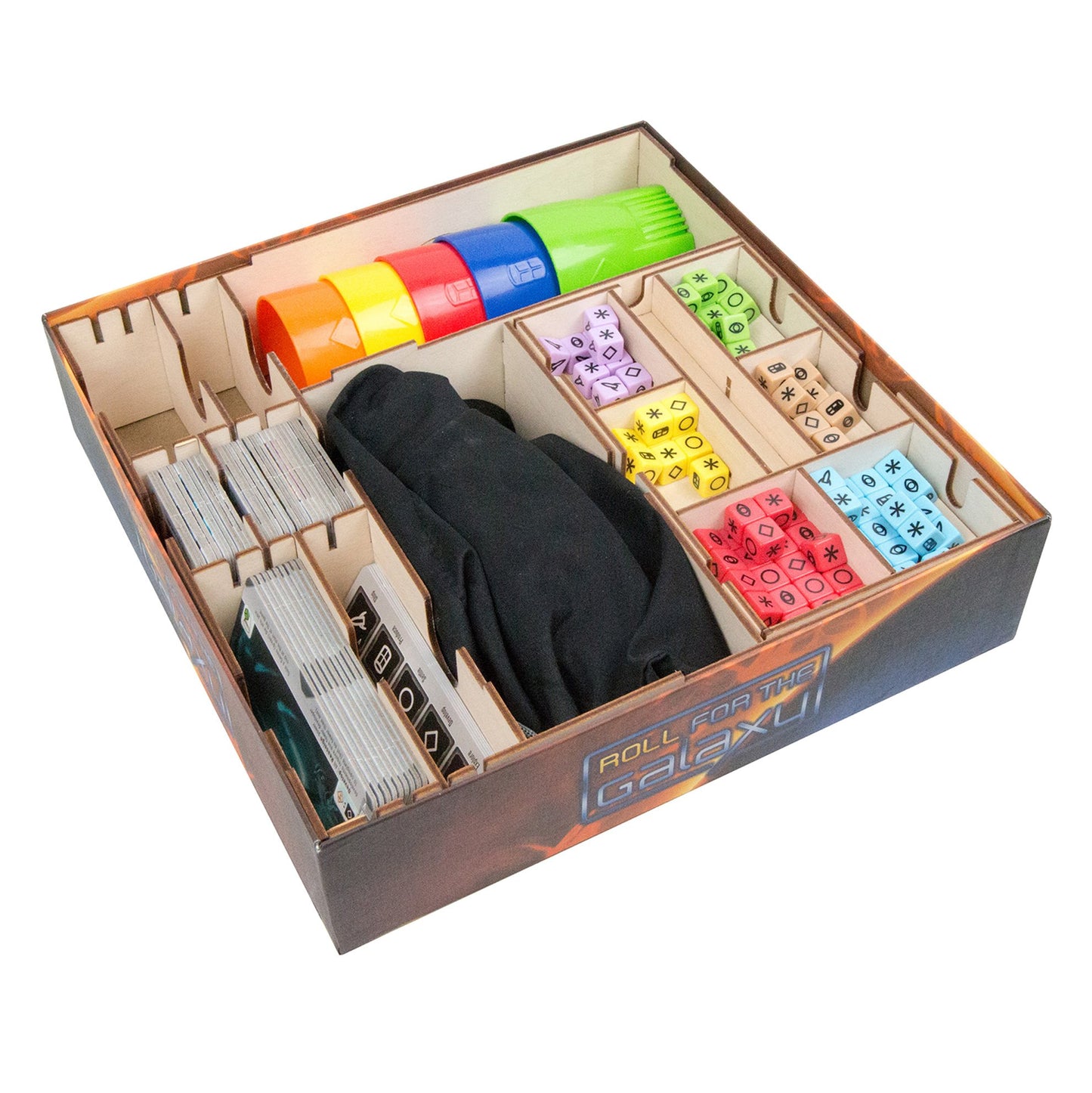 The Broken Token Roll for The Galaxy Compatible Game Organizer - Wood Storage Box with Multiple Dividers and Rows
