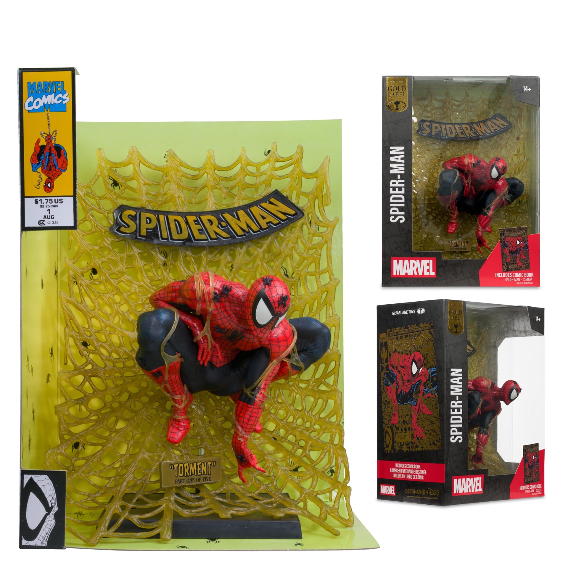 Marvel Collectible 12" Statue 1/6 Scale Posed - Spider-Man #1 Gold Label