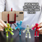 Zing Stikbots, Set of 4 Clear Stikbot Poseable Action Figures and Mobile Phone Tripod, Stop Motion Animation Toys, Great for Kids Ages 4 and Up