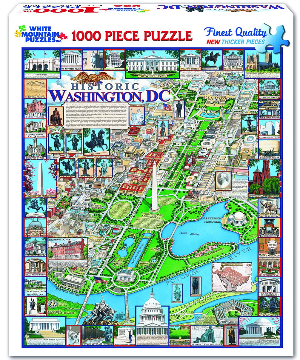 White Mountain 1000 Piece Jigsaw Puzzle, Historic Washington DC