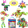 LAVIBI Click & Create Builder Set (80 pcs) - STEM Educational Interlocking Building Blocks for Kids Ages 2-7, Creative Construction Toy for Boys
