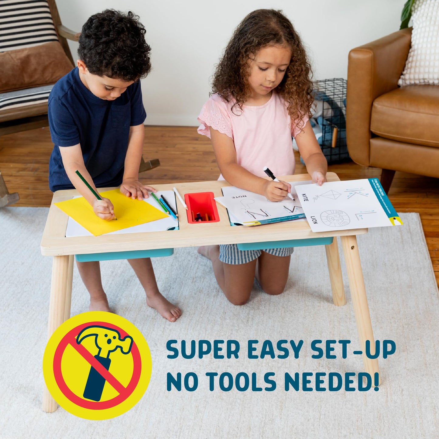 Chuckle & Roar - Play and Create Sensory Table - Indoor Mess Free Fun - Sensory and Tactile Engagement - Great for Preschoolers - Ages 3 and Up
