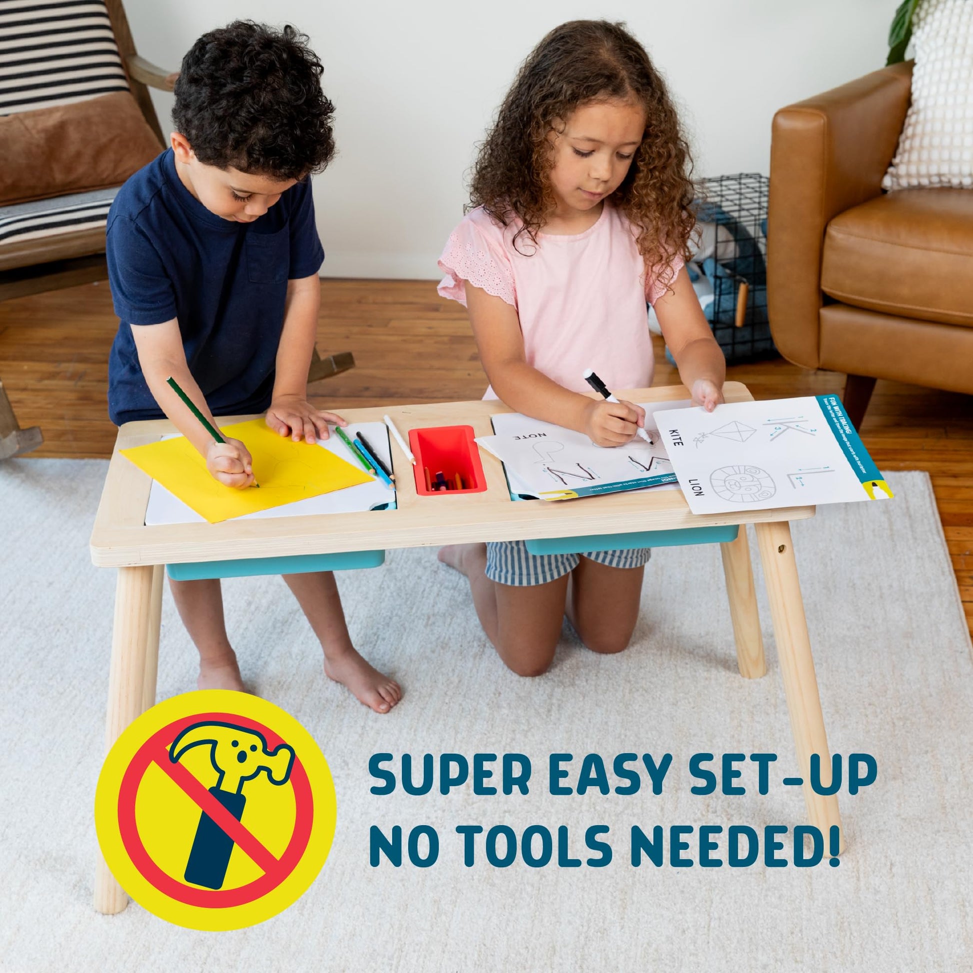 Chuckle & Roar - Play and Create Sensory Table - Indoor Mess Free Fun - Sensory and Tactile Engagement - Great for Preschoolers - Ages 3 and Up