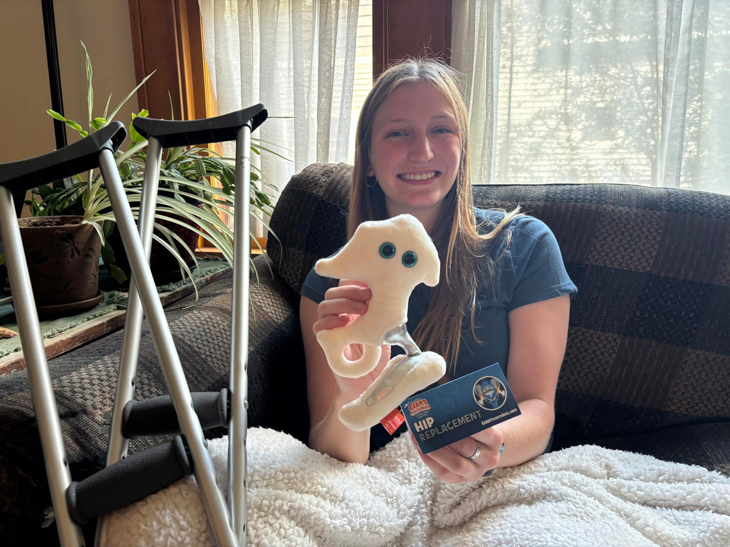 GIANT MICROBES Hip Replacement Plush, Get Well Gift, Hip Surgery Recovery, Hip Replacement Gifts, Orthopedic Surgeon Gifts, Hip Surgery, Chiropractic