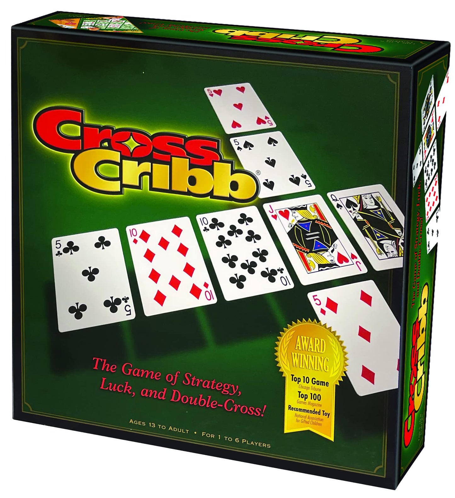CrossCribb Cribbage Board Game by Outset Media - Strategy, Luck and Double Cross Card Game, Cribbage Game for 2 - 6 Players