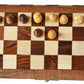 BKRAFT4U Handmade Wooden Rosewood Foldable Magnetic Chess Game Board with Storage Slots, 7 Inch