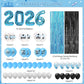 Light Blue Graduation Decorations 2026 Blue Congrats Grad Banner Class of 2026 Decorations Grad Party Decorations 2026 Graduation Banner