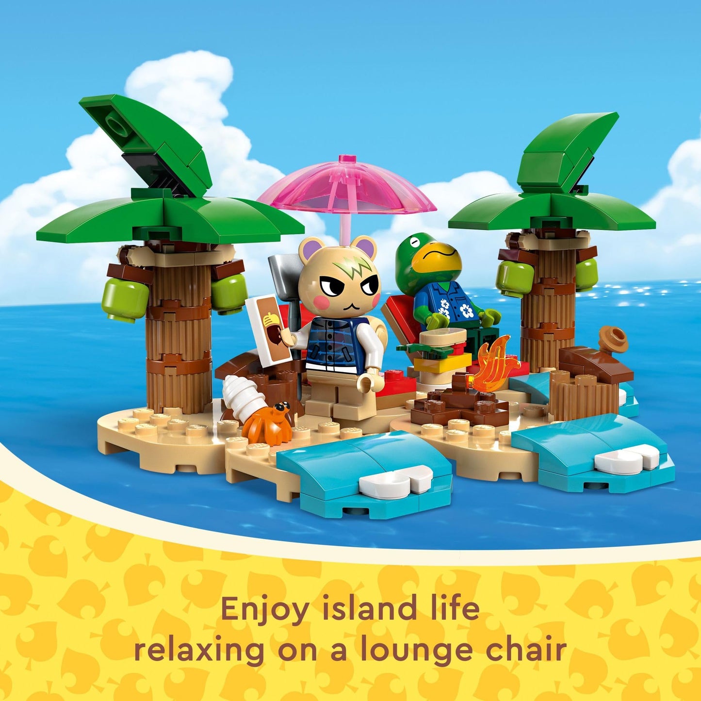 LEGO Animal Crossing Kapp’n’s Island Boat Tour, Buildable Video Game Toy for Kids, Includes 2 Minifigures from The Series Marshal and Kapp'n, Animal