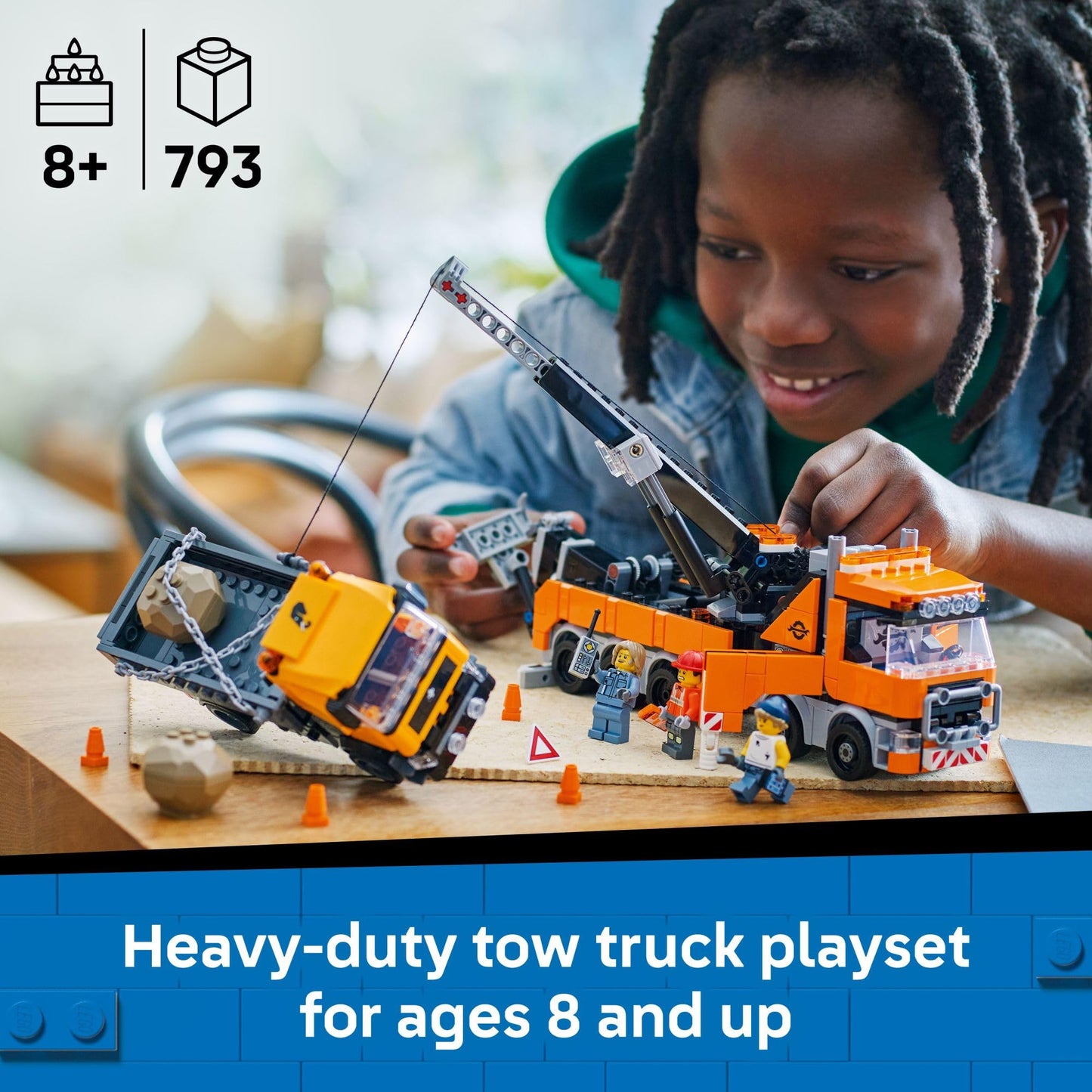 LEGO City Heavy-Duty Recovery Tow Truck with Crane Building Toy - Dump & Tow Truck Toys for Boys & Girls, Ages 8+ - Pretend Play Set for Kids - Gift