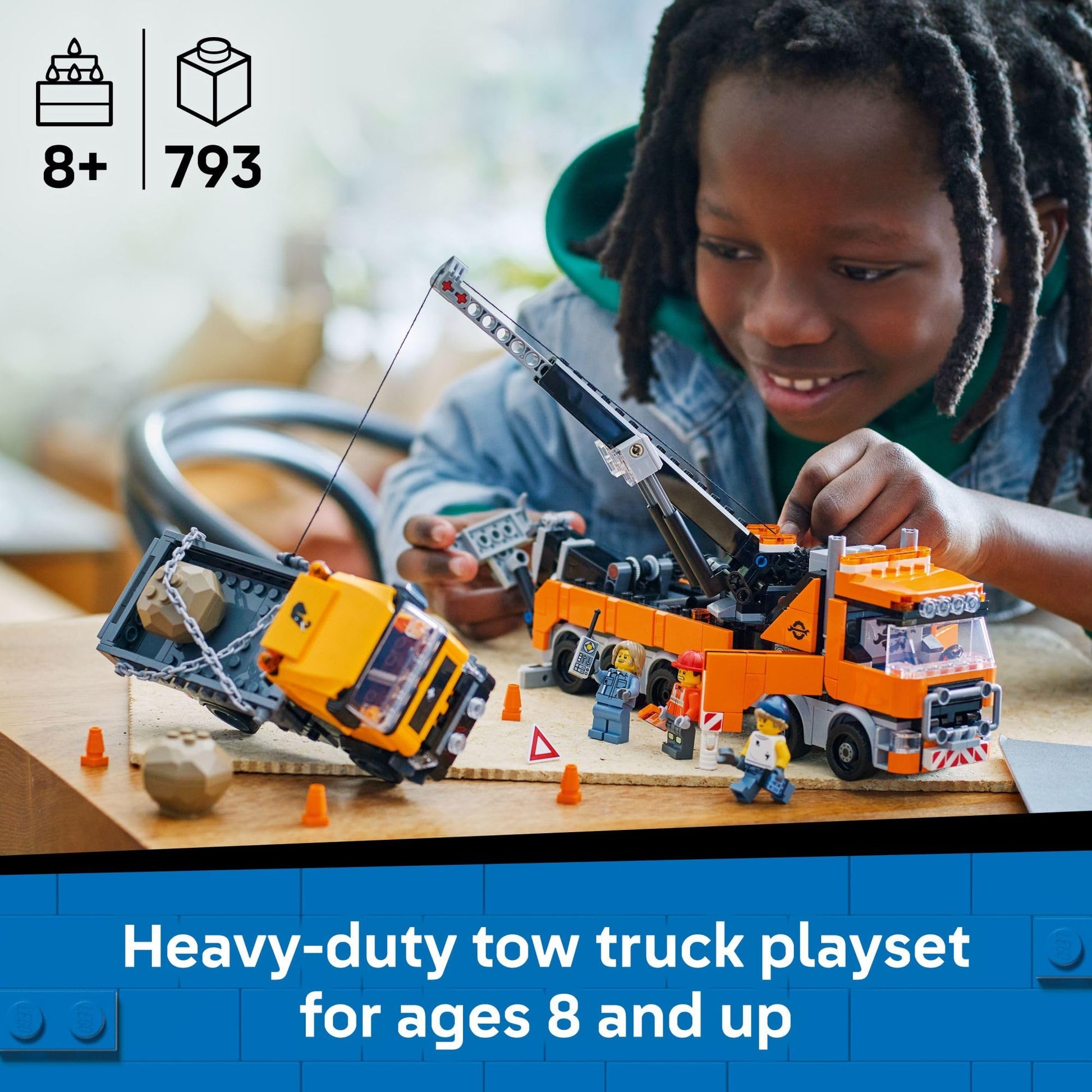LEGO City Heavy-Duty Recovery Tow Truck with Crane Building Toy - Dump & Tow Truck Toys for Boys & Girls, Ages 8+ - Pretend Play Set for Kids - Gift