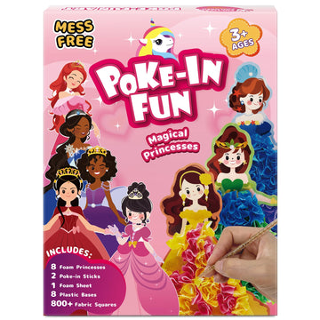 JolliBrix Poke in Fun - Magical Princesses, Arts and Crafts for Kids, DIY Presents Toy for Girl, DIY Creative Activity for Girls Ages 4 5 6 7 8+