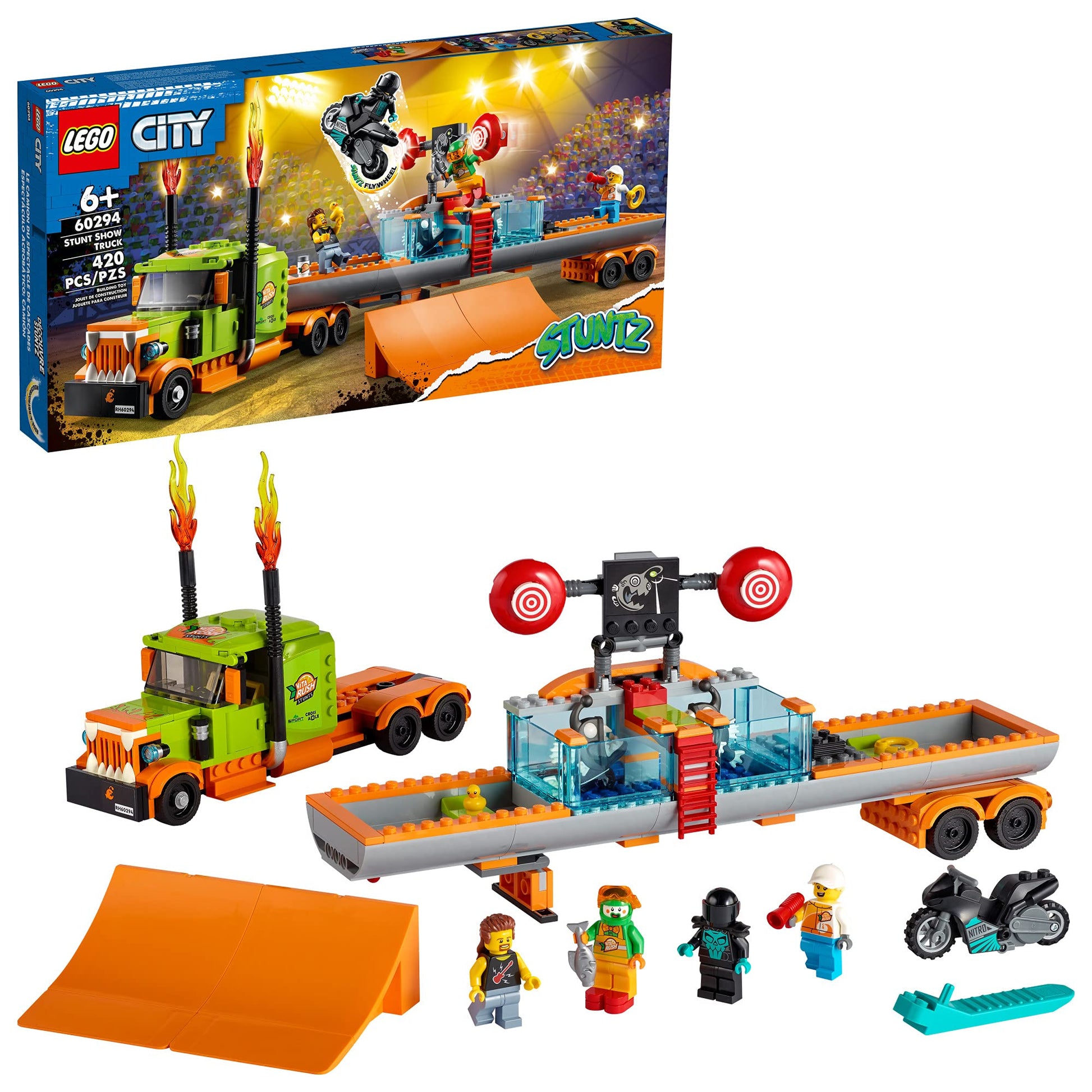 Lego City Stunt Show Truck 60294 Building Kit (420 Pieces)