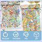 SZXYCZL Hard Mode Oversize Miniature Scene 2 Sets DIY 3D Stickers Scene Book Multiple Scenarios, Make You Own Mini Chinese House Sticker Therapy