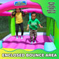 Sportspower Happy Hopper Inflatable Bounce House with Slide, Indoor Outdoor Backyard Bouncer with Heavy-Duty GFCI Blower, ASTM Certified, Ages 3 to 8