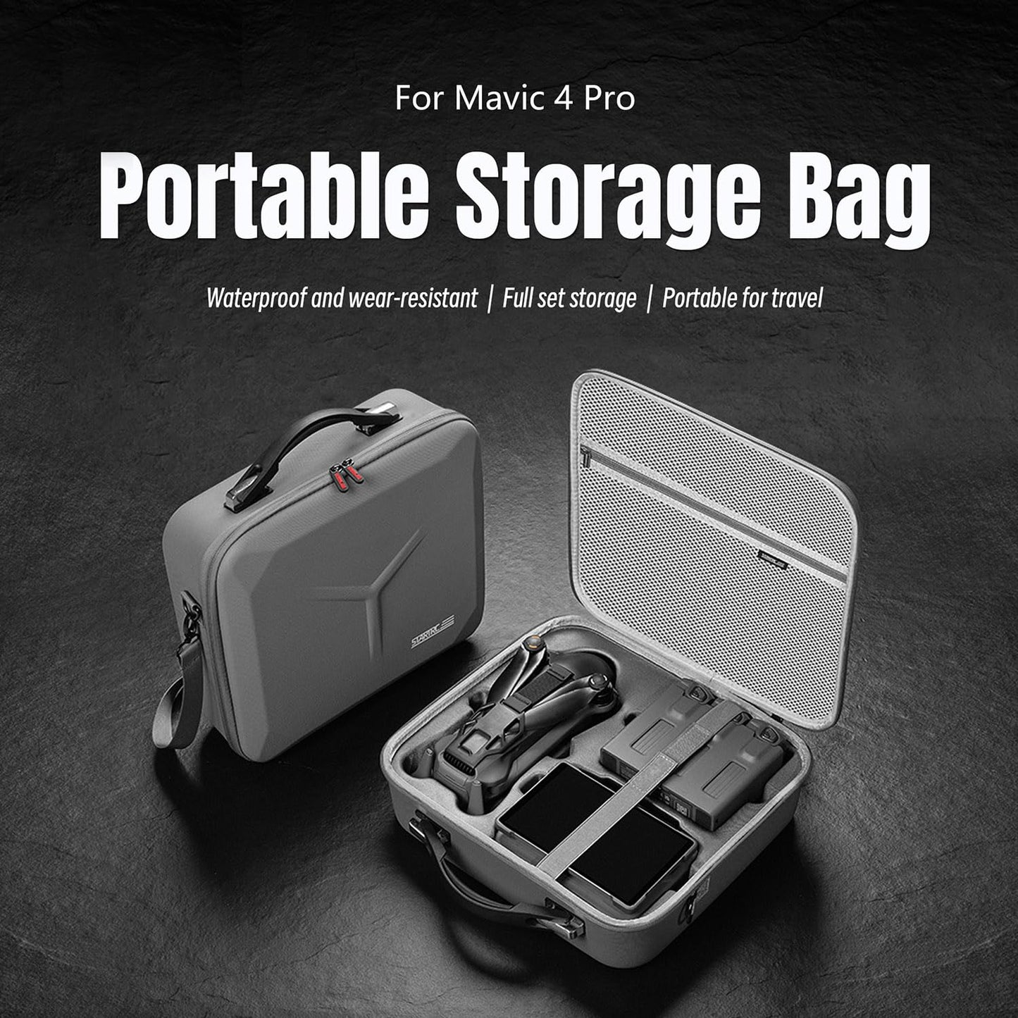TOPEIUS Mavic 4 Pro Carrying Case Storage Bag, Hold RC Pro 2 Remote Controller, Compatible with DJI Mavic 4 Pro Creator Combo
