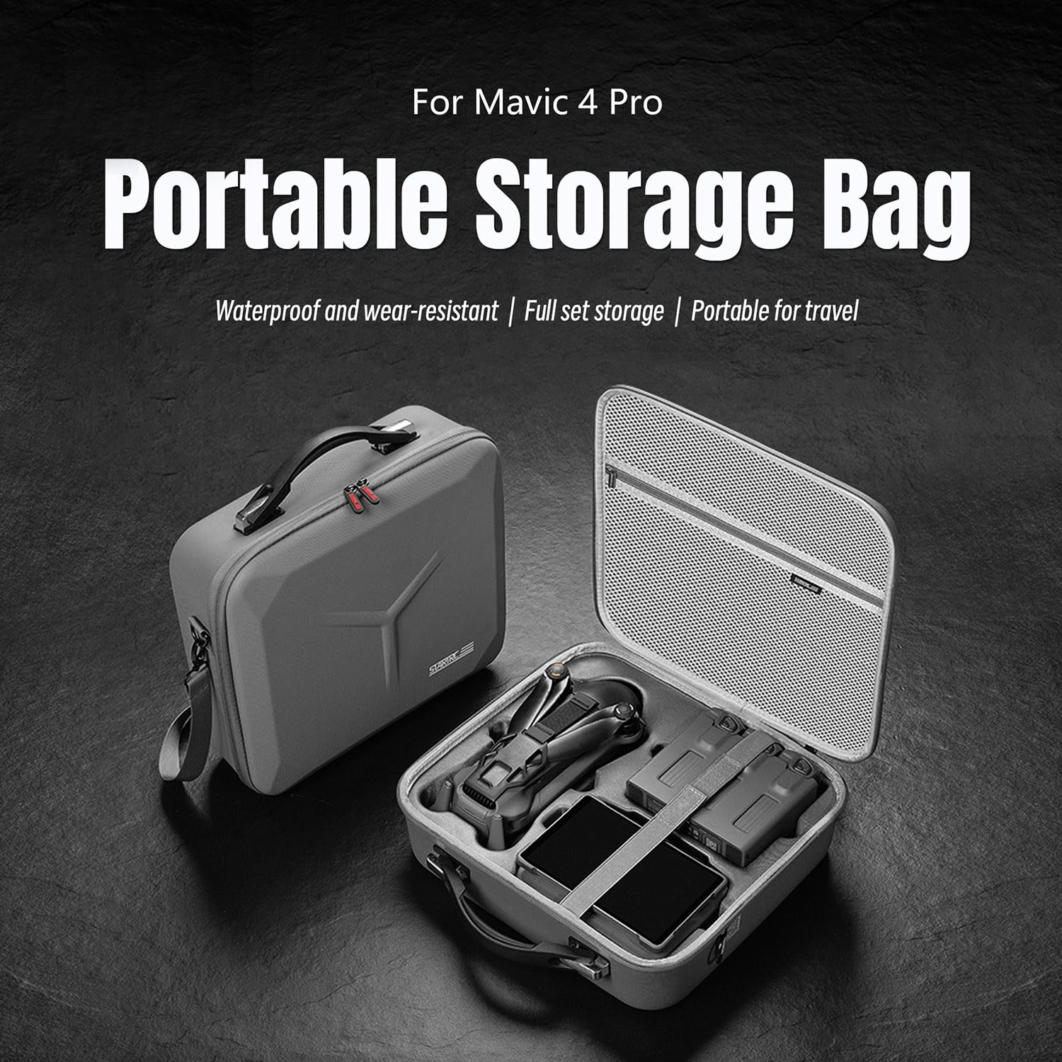 TOPEIUS Mavic 4 Pro Carrying Case Storage Bag, Hold RC Pro 2 Remote Controller, Compatible with DJI Mavic 4 Pro Creator Combo