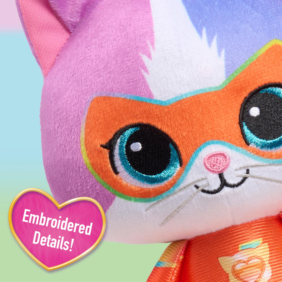 Disney Junior SuperKitties Su-Purr Charged 8-inch Small Buddy Plush Stuffed Animal, Buddy, Kitten, Kids Toys for Ages 2 Up by Just Play