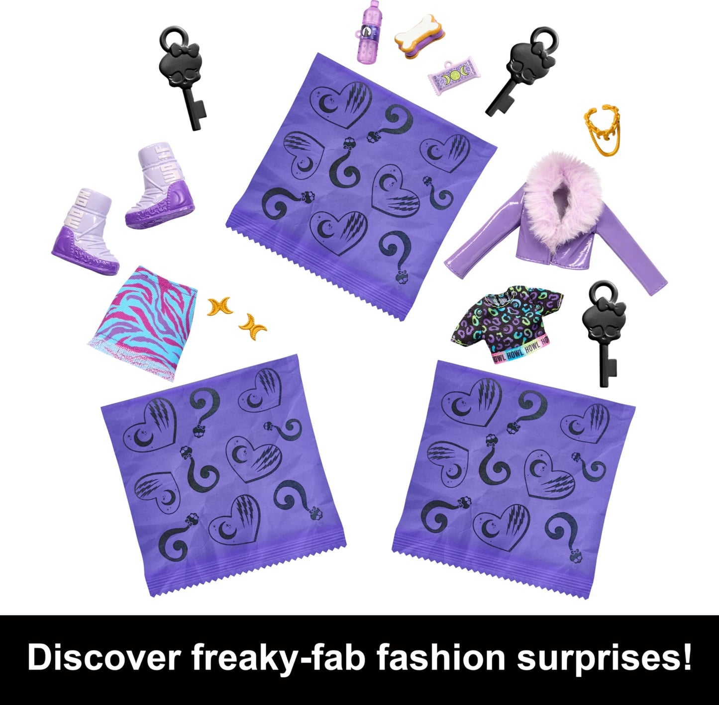 Monster High Skulltimate Secrets Doll & Clothes Accessories Set, Clawdeen Wolf with Dress-Up Locker & 19+ Surprises