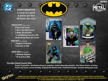 Upper Deck 2025 Batman Skybox Metal Universe 6-Pack Blaster Box