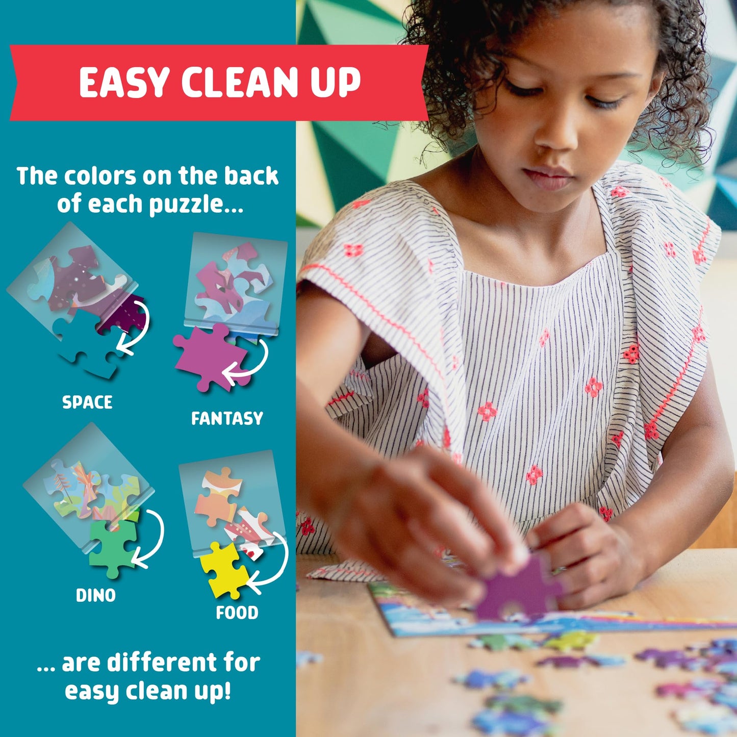 Chuckle & Roar Jigsaw Puzzles for Kids Ages 6+, 100 and 200 Piece, 4 Pack