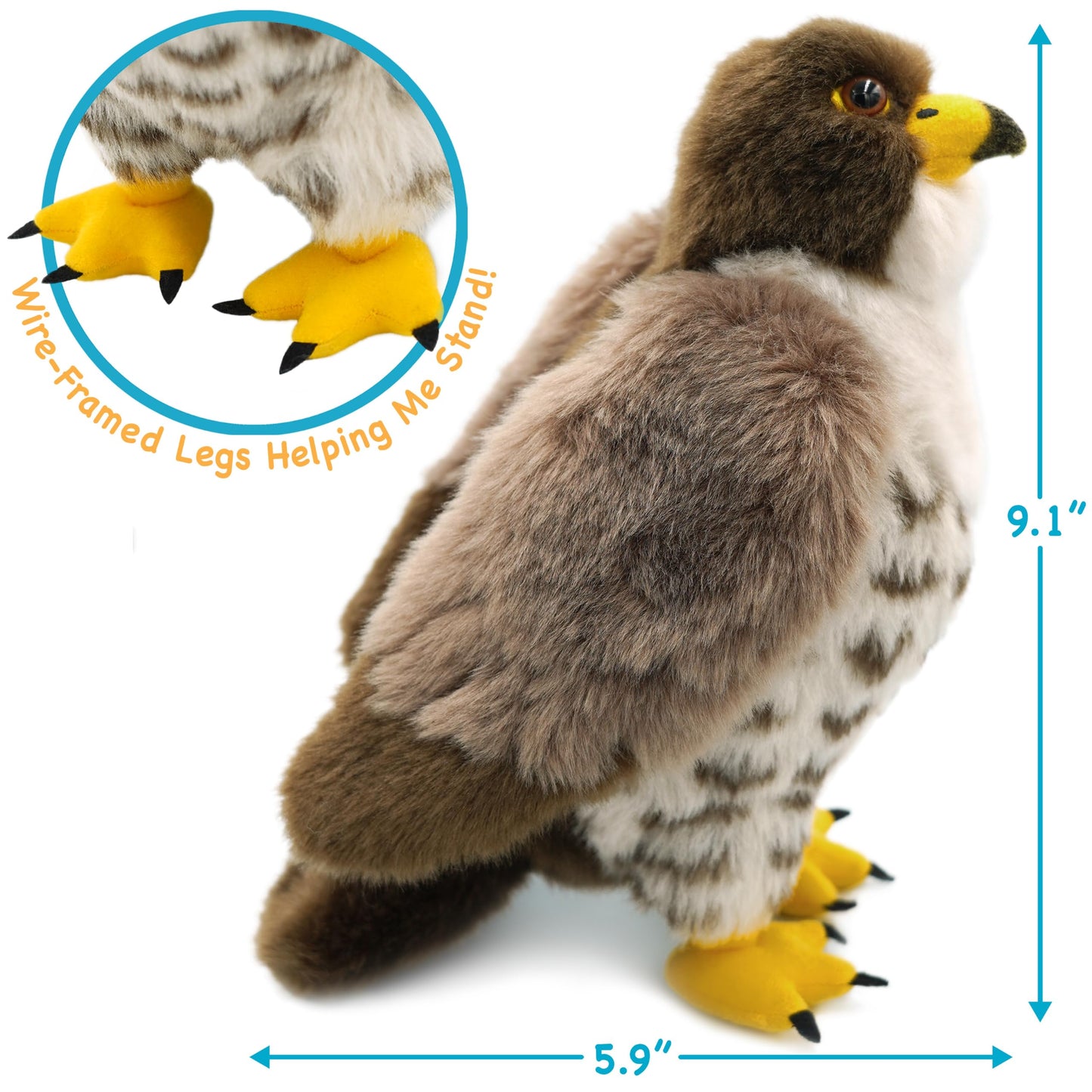 TigerHart Percival The Peregrine Falcon - 10 Inch Stuffed Animal Plush