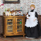 iLAND Dollhouse Furniture Mini Wine Cabinet Dollhouse Kitchen 1 12 Scale Furniture for Miniature Wine Bottles Wooden Mini House Shelf Mini House Décor