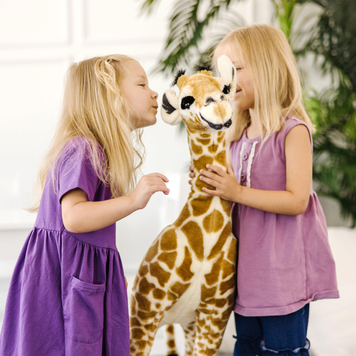 Melissa & Doug Lifelike Plush Standing Baby Giraffe Stuffed Animal - 3 Feet Tall