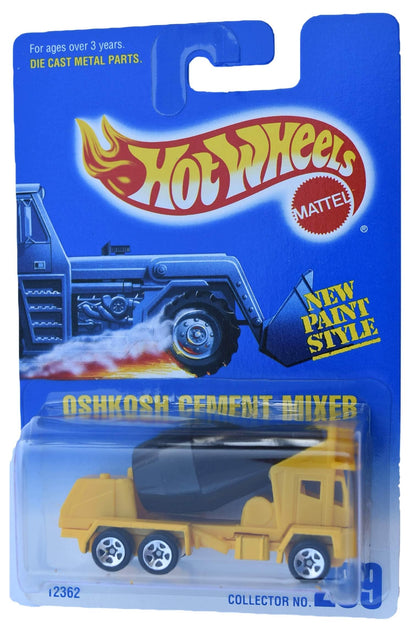Hot Wheels OshKosh Cement Mixer, Yellow/Black #269 5 Spoke