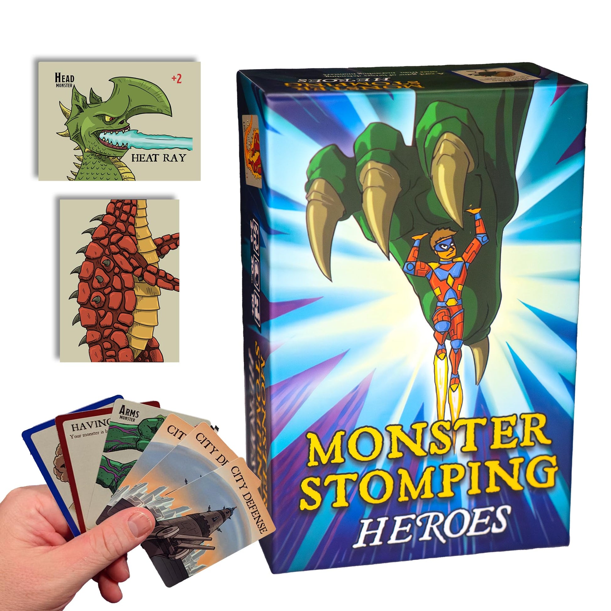 Castle Clark Monster Stomping: Heroes Games - Monster Building Dice & Strategy Card Game for Adults & Kids 13+ | Travel, Party & Family Kids' Games
