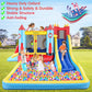 Inflatable Bounce House for Kids 146 x 132 x 82 inch, Indoor/Outdoor Bouncy House with Large Splashing Pool, Bouncing Area, 2 Water Slides,Climbing