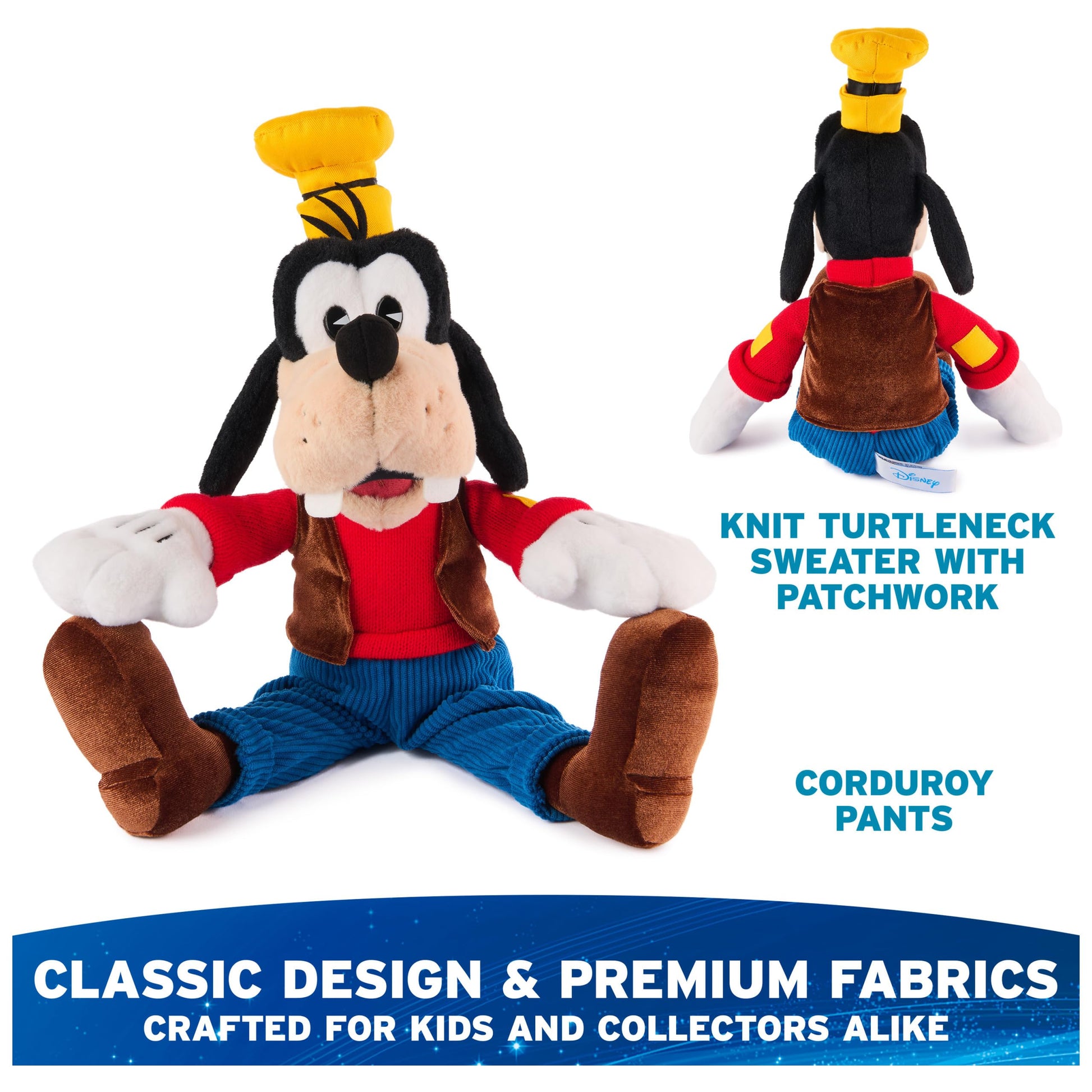 GUND Disney Official Goofy 14-Inch Deluxe Plush Toy for Ages 1+