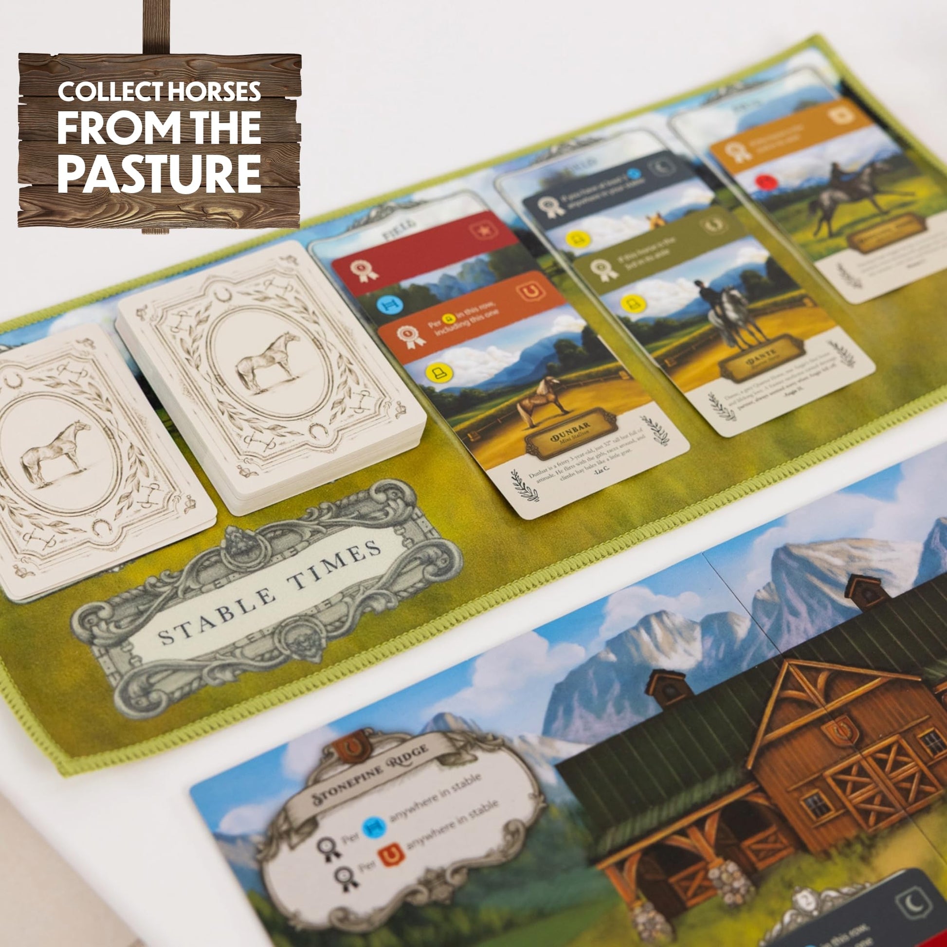 Lovemore Games Stable Times Family Card Game - Cozy Board Game for Kids and Adults with Real Unique Horses - Great for Family Game Night, Ages 8+, 1-5