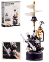 ROBOTIME 3D Puzzle Helicopter - Mechanical DIY Model Set with Light & Movement, PVC Model, Engineering Gift, STEM for Collectors & Amateurs, CGL01