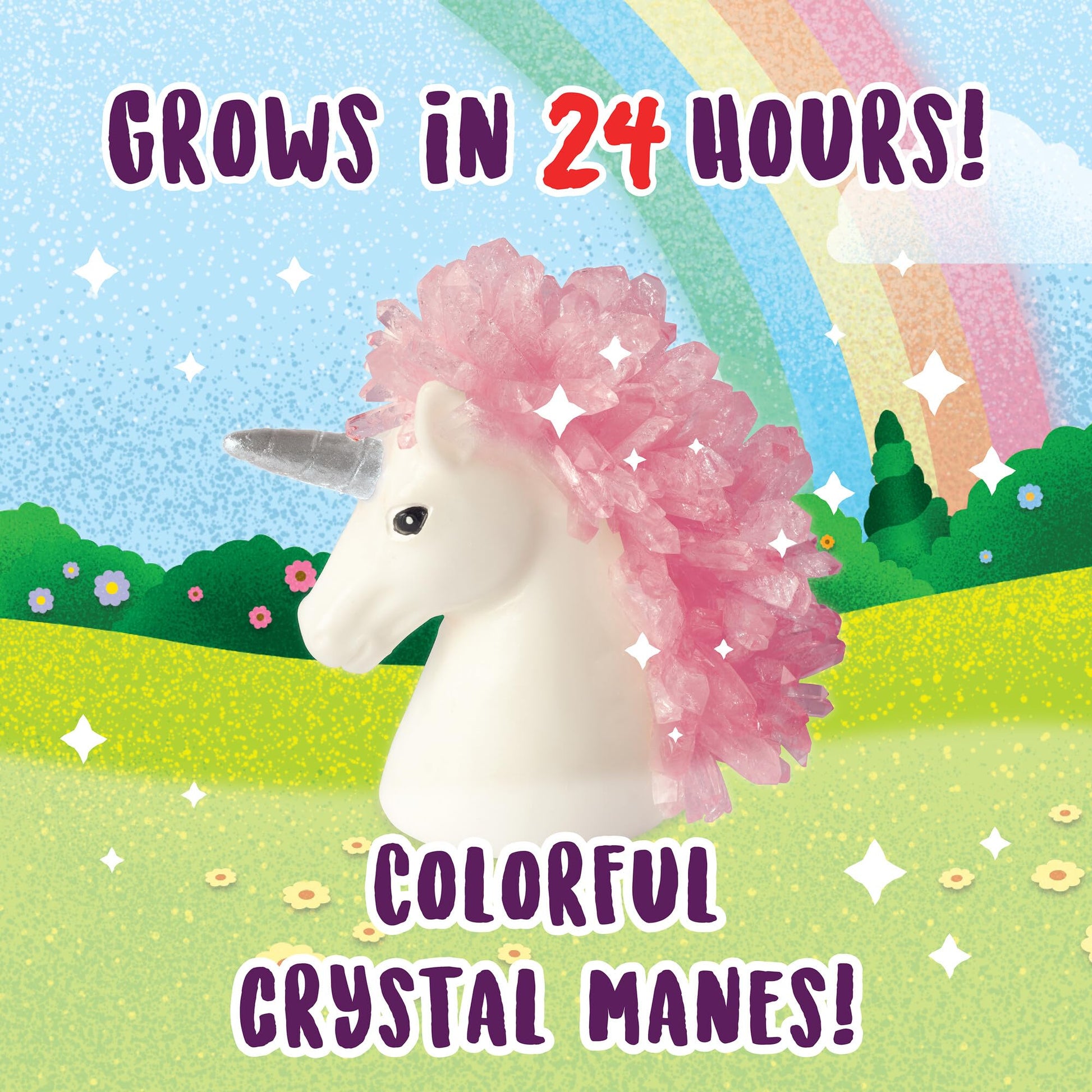 MindWare Crystal Growing Kit Unicorns - STEM Science Experiment for Kids, Grow Sparkling Crystals on Unicorn Figurines, Ages 8 and Up