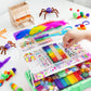 Bobbie Art Arts & Crafts Box - 3000+ pcs Deluxe Craft Supplies Box Green - Art Crafting Kit Birthday Gifts for Kids, School Supply for Ages 4-12