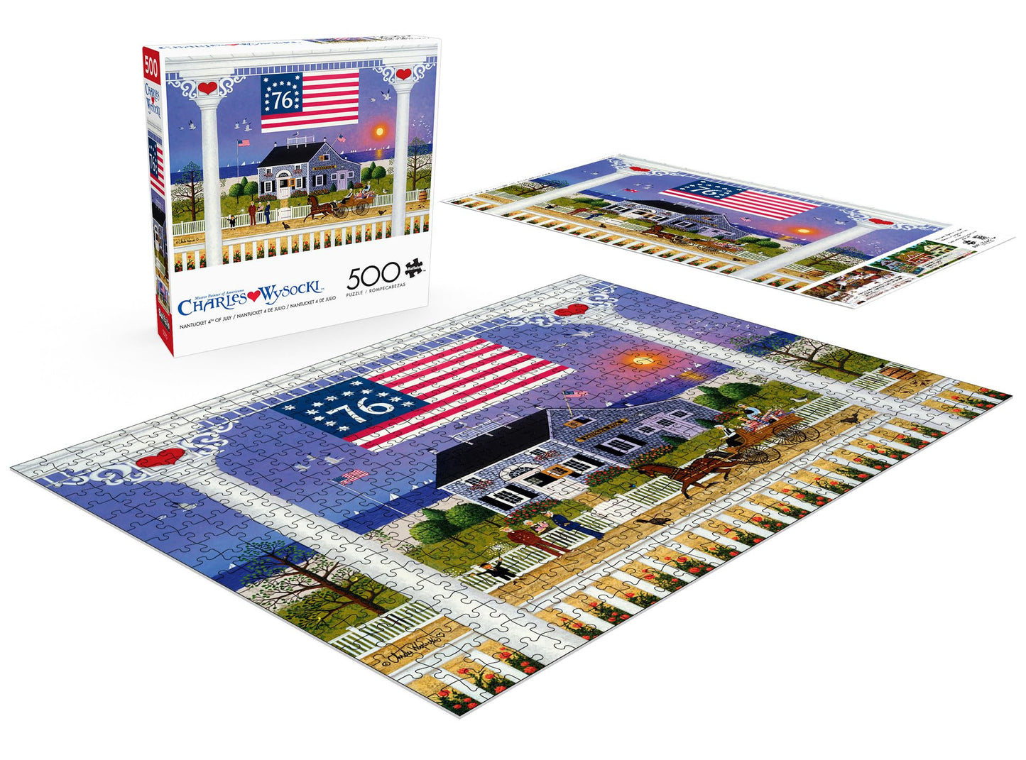 Buffalo Games - Charles Wysocki Nantucket 4th - 500 Piece Puzzle for Adults