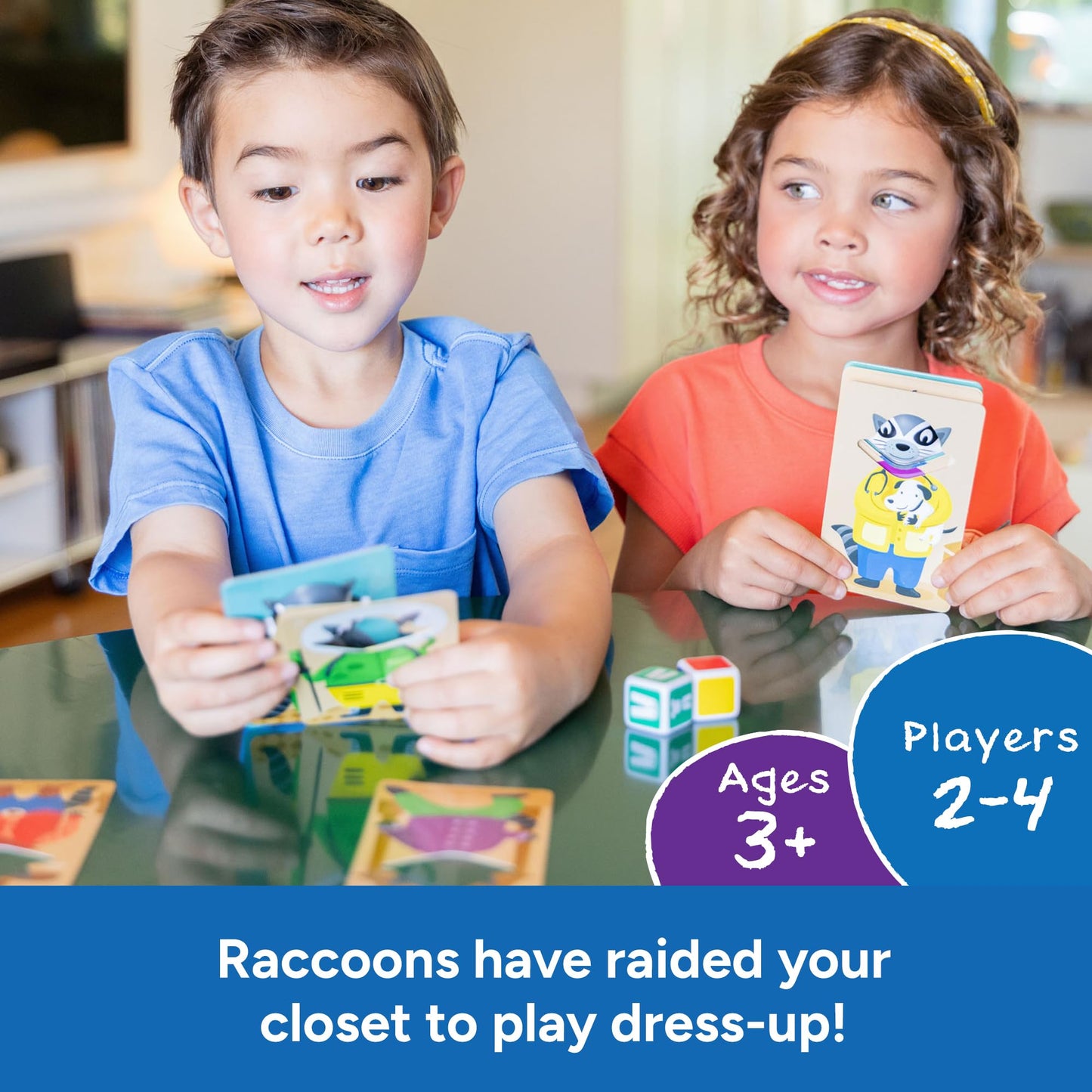 Educational Insights Raccoon Rumpus - Color Matching Game for Kids, 2-in-1 Memory Matching Games for Toddlers 3-5, Skill-Building Preschool Games