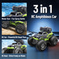 MOMONOVA 3-in-1 Amphibious Remote Control Car RC Boat with Water Gun, Waterproof RC Monster Truck for Kids 4-7 8-12, 4WD All-Terrain Remote Control