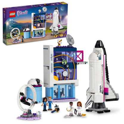 LEGO Friends Olivia’s Space Academy Shuttle Rocket 41713, NASA Space Shuttle Toy for Kids, Pretend Play Space Academy with Astronaut Mini Figures,