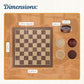 WE Games Old School Wooden Checkers Set Walnut and Natural Stain - 12 Inch Classic Board Game for Strategy Play, Gatherings, and Game Nights
