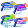 WOLKEK Water Guns for Kids Adults, 4 Pack 400CC Long Range High Capacity Squirt Guns Toy, Pool Toys Water Toys for Swimming Pool Beach Sand Outdoor